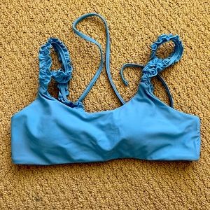 Blue bikini tie top from Shein